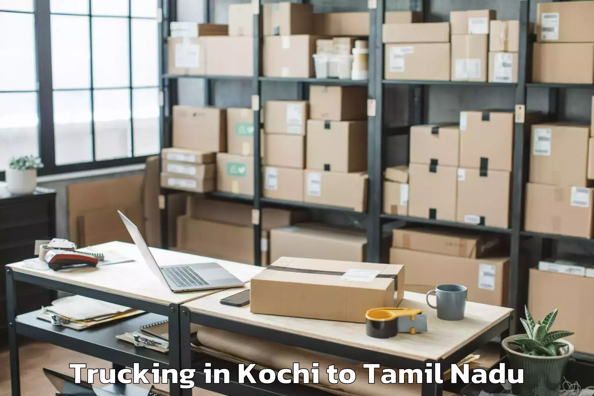 Top Kochi to Tamil University Thanjavur Trucking Available